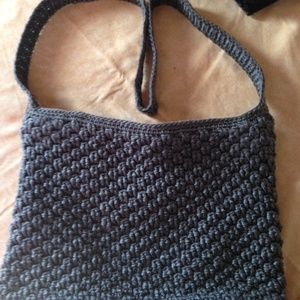 Beautiful, Gray knitted, hand bag